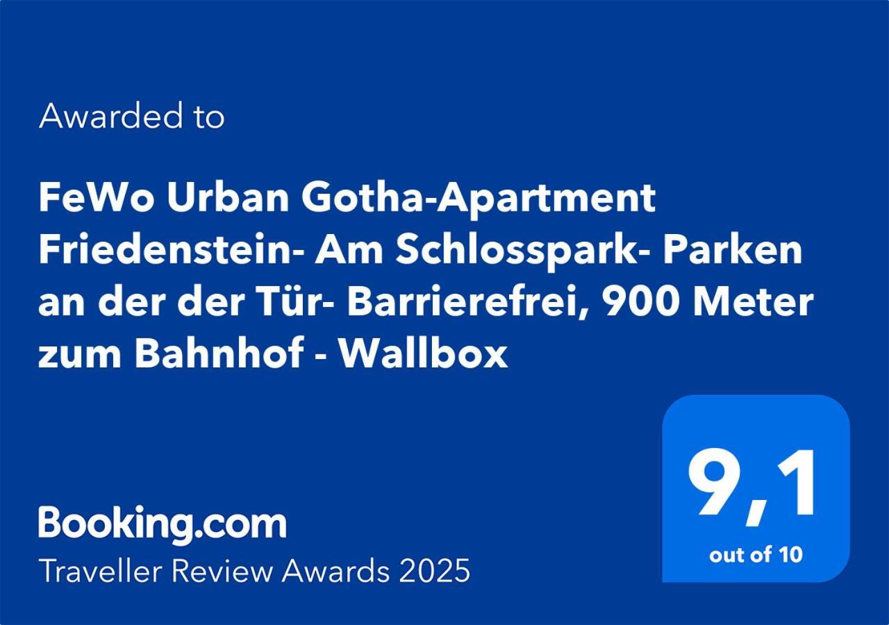 Fewo Urban Gotha-Apartment Friedenstein- Am Schlosspark- Parken An Der Der Tuer- Barrierefrei, 900 Meter Zum Bahnhof - Wallbox Ngoại thất bức ảnh